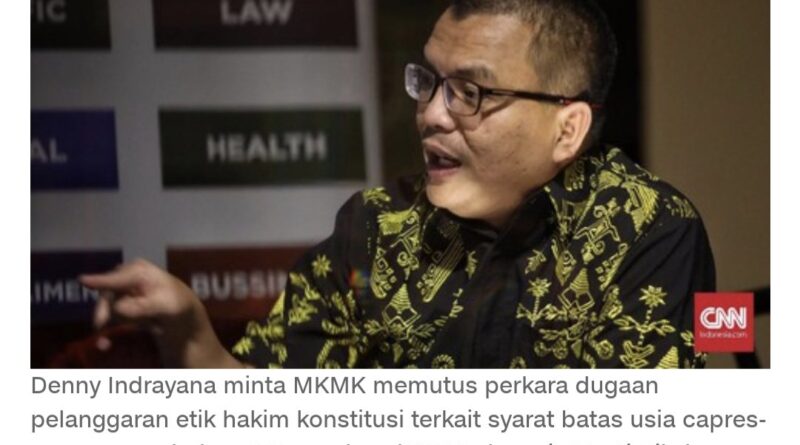 Denny Indrayana Minta MK-MK Putus Perkara Etik Hakim Sebelum 8 November